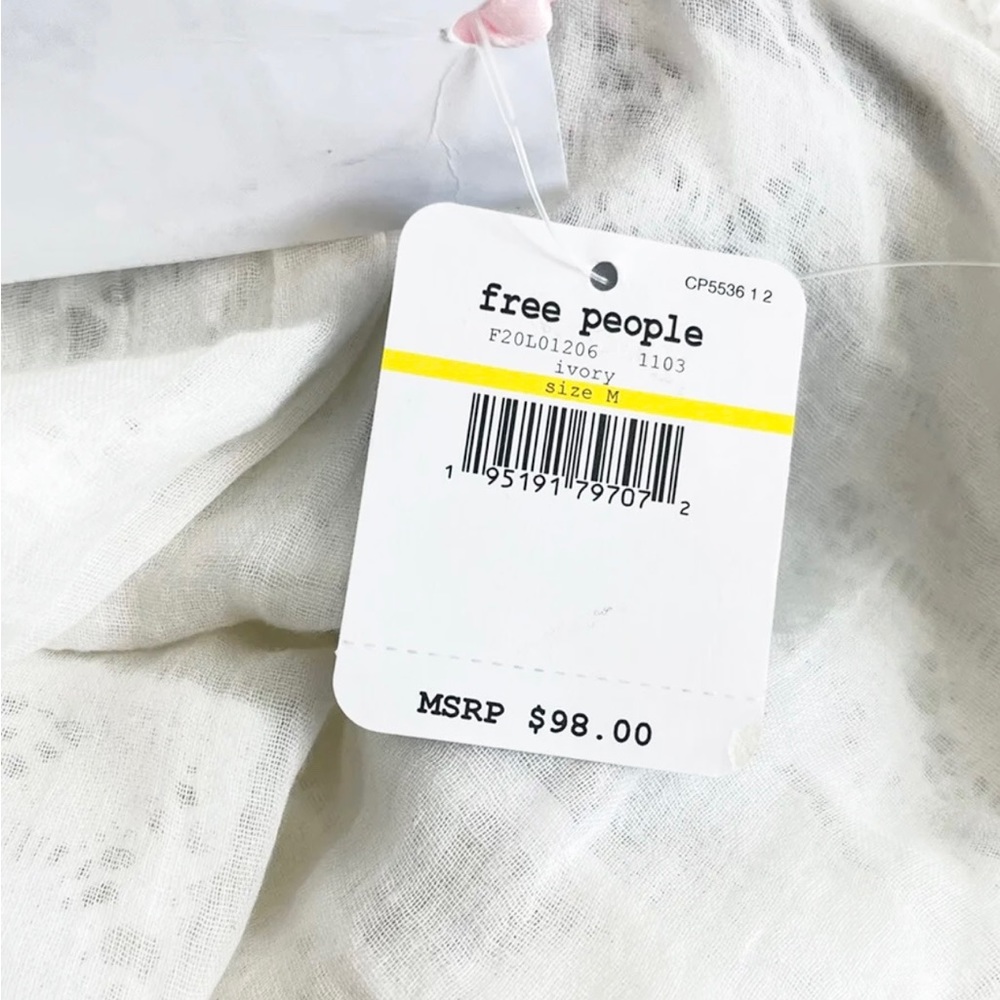 Intimately Free People Sundress M Juniors Natural Lace Cruise Wedding Beach $98 - Picture 10 of 13